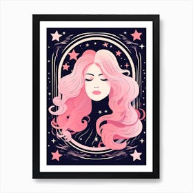 Pink Ethereal Face 1 Art Print