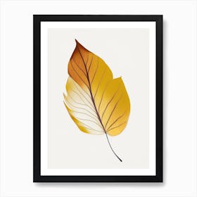 Marigold Leaf Abstract Art Print