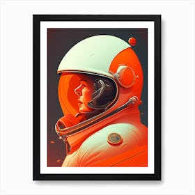 Cosmonaut Comic Space Space Art Print