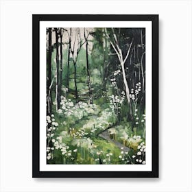 Green Forest Pattern Painting 6 Art Print