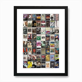 1980s Music Print - Retro Cassette Covers Art Print