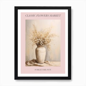 Classic Flowers Market  Forget Me Not Floral Poster 1 Art Print