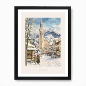 Vintage Winter Poster Lech Austria 2 Art Print