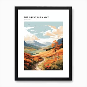 The Great Glen Way Scotland 3 Hiking Trail Landscape Poster Art Print