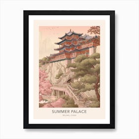 The Summer Palace Beijing China Travel Poster Art Print