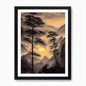 Asian Landscape Painting 17 Art Print