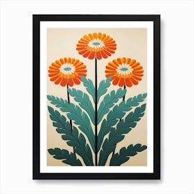 Flower Motif Painting Chrysanthemum 2 Art Print