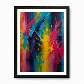 Colorful Splashes Art Print