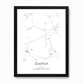 Querfurt,Germany Minimalist Map Art Print