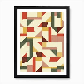 Tangram Wall Tiles 02 Art Print