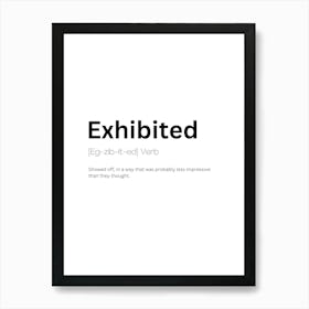 Exhibited Definition Meaning Affiche