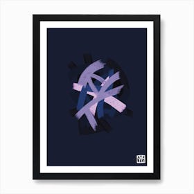 Blues purple abstract Art Print