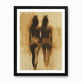 Two Nude Women Art Print