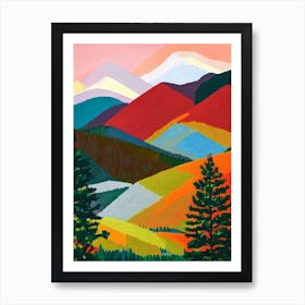 Rocky Mountain National Park 1 United States Of America Abstract Colourful Art Print