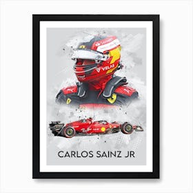 Carlos Sainz Jr Ferrari 1 Art Print