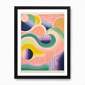 Abstract Landscape Risograph Style 12 Art Print