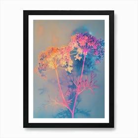 Iridescent Flower Queen Annes Lace 1 Art Print