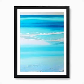 Beach Waterscape Marble Acrylic Painting 1 Art Print