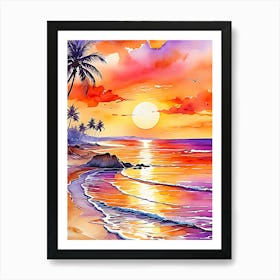 Sunset Painting Art Print