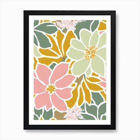 Heather Pastel Floral 1 Flower Art Print