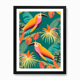 Tropical Bird Friends 1 Art Print