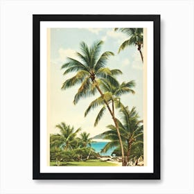 Orient Bay Beach St Martin Vintage Art Print