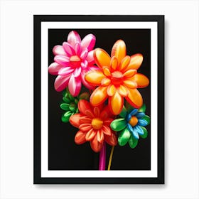 Bright Inflatable Flowers Dahlia 3 Art Print