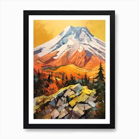 Mount Rainier Usa 2 Mountain Painting Art Print