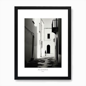 Poster Of Alghero, Italy, Black And White Analogue Photography 4 Art Print