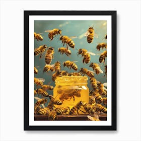 Africanized Honey Bee Realism Illustration 22 Art Print