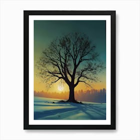 Tree In The Snow 1 Art Print