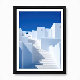 White Buildings In Mykonos Art Print