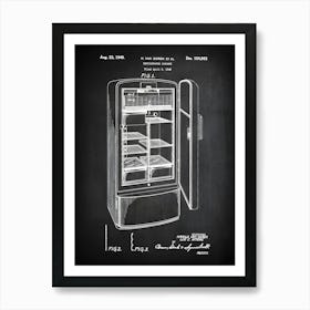 Refrigerator Kitchen Art Kitchen Poster Refrigerator Kitchen Patent Home Decor Vintage Kitchen Poster Fridge Patent Print Hk9631 Art Print