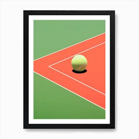 Tennis Ball On Court Art Print