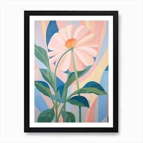 Daisy 3 Hilma Af Klint Inspired Pastel Flower Painting Art Print