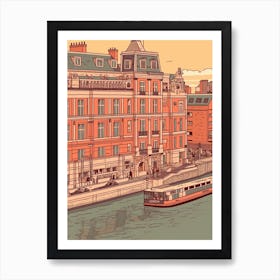 London England Travel Illustration 2 Art Print