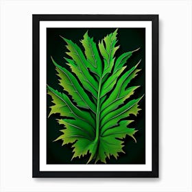 Wormwood Leaf Vibrant Inspired Art Print