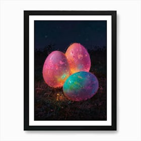 Glow In The Dark Easter Eggs Poster