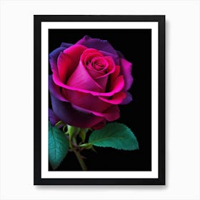 Dreamshaper V7 Rose Of Black Rgb Color On Blurred Background 0 Art Print