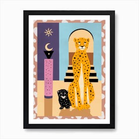 Family Of The Cheetah Art Print