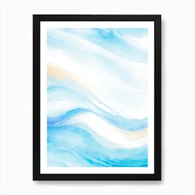 Blue Ocean Wave Watercolor Vertical Composition 81 Art Print