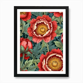 William Morris Peonies Art Print