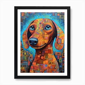 Dachshund dog print 4 Art Print