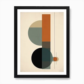 Whirlwind Whispers; Boho Mid Century Echoes Art Print