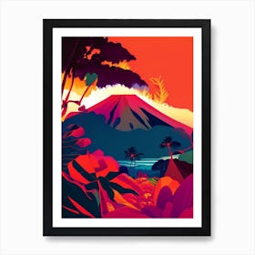 Hawaii Volcanoes National Park United States Of America Pop Matisse Art Print