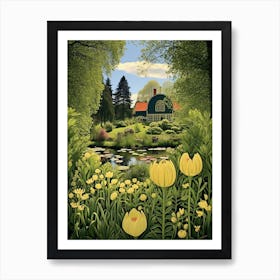 Fredriksdal Museum And Gardens Sweden Henri Rousseau Style 3 Art Print