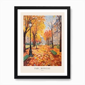 Autumn City Park Painting Parc Monceau Paris France 2 Poster Art Print