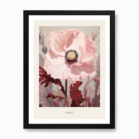 Floral Illustration Poppy 1 Poster Art Print