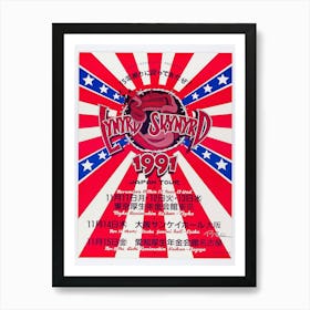 Lynyrd Skynyrd 1991 Japan Tour Poster Art Print