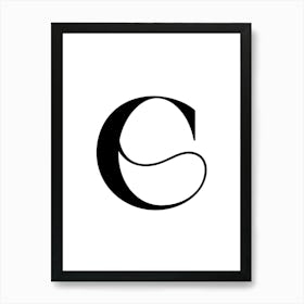 Letter C.Classy expressive letter. Art Print